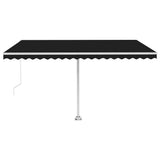 VidaXL Luifel vrijstaand handmatig uittrekbaar 450x300 cm antraciet