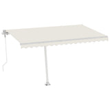 VidaXL Luifel vrijstaand automatisch 450x300 cm crèmekleurig