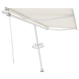 VidaXL Luifel vrijstaand automatisch 450x300 cm crèmekleurig