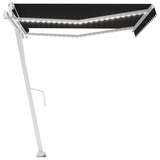 VidaXL Luifel automatisch met LED en windsensor 450x300 cm antraciet