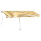 VidaXL Luifel vrijstaand automatisch 500x300 cm geel en wit