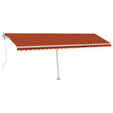 VidaXL Luifel vrijstaand automatisch 600x300 cm oranje en bruin