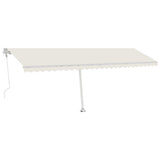 VidaXL Luifel automatisch met LED en windsensor 600x300 cm crèmekleur