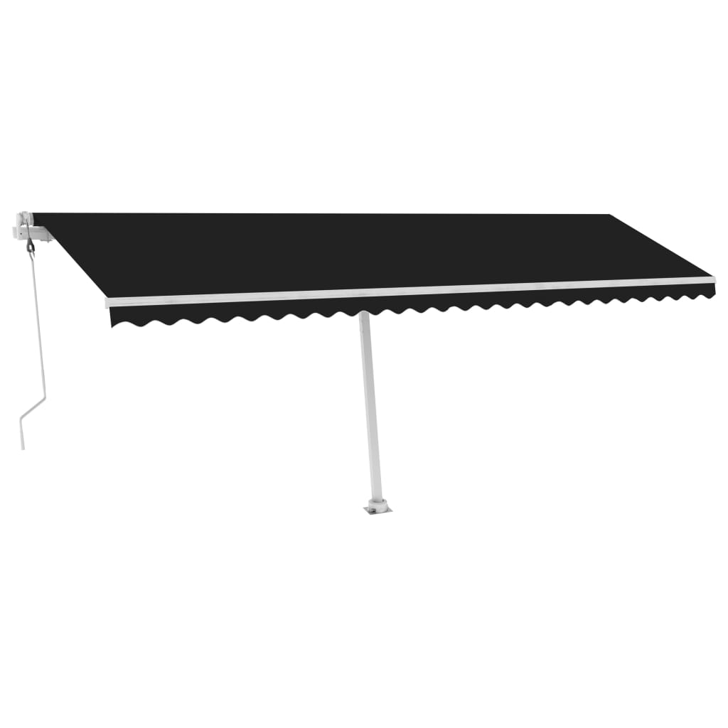 VidaXL Luifel automatisch met LED en windsensor 600x300 cm antraciet