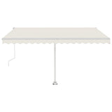 VidaXL Luifel vrijstaand automatisch 400x350 cm crèmekleurig
