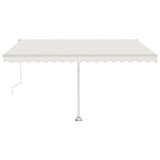 VidaXL Luifel vrijstaand automatisch 450x350 cm crèmekleurig
