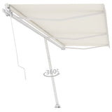 VidaXL Luifel vrijstaand handmatig uittrekbaar 600x350 cm crèmekleurig