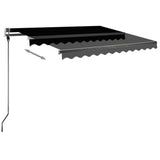 VidaXL Luifel vrijstaand handmatig uittrekbaar 350x250 cm antraciet