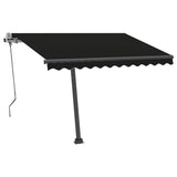 VidaXL Luifel handmatig uittrekbaar met LED 350x250 cm antracietkleur