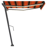VidaXL Luifel automatisch met LED windsensor 350x250 cm oranje bruin