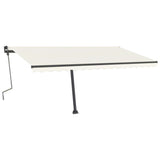 VidaXL Luifel vrijstaand handmatig uittrekbaar 400x300 cm crèmekleurig