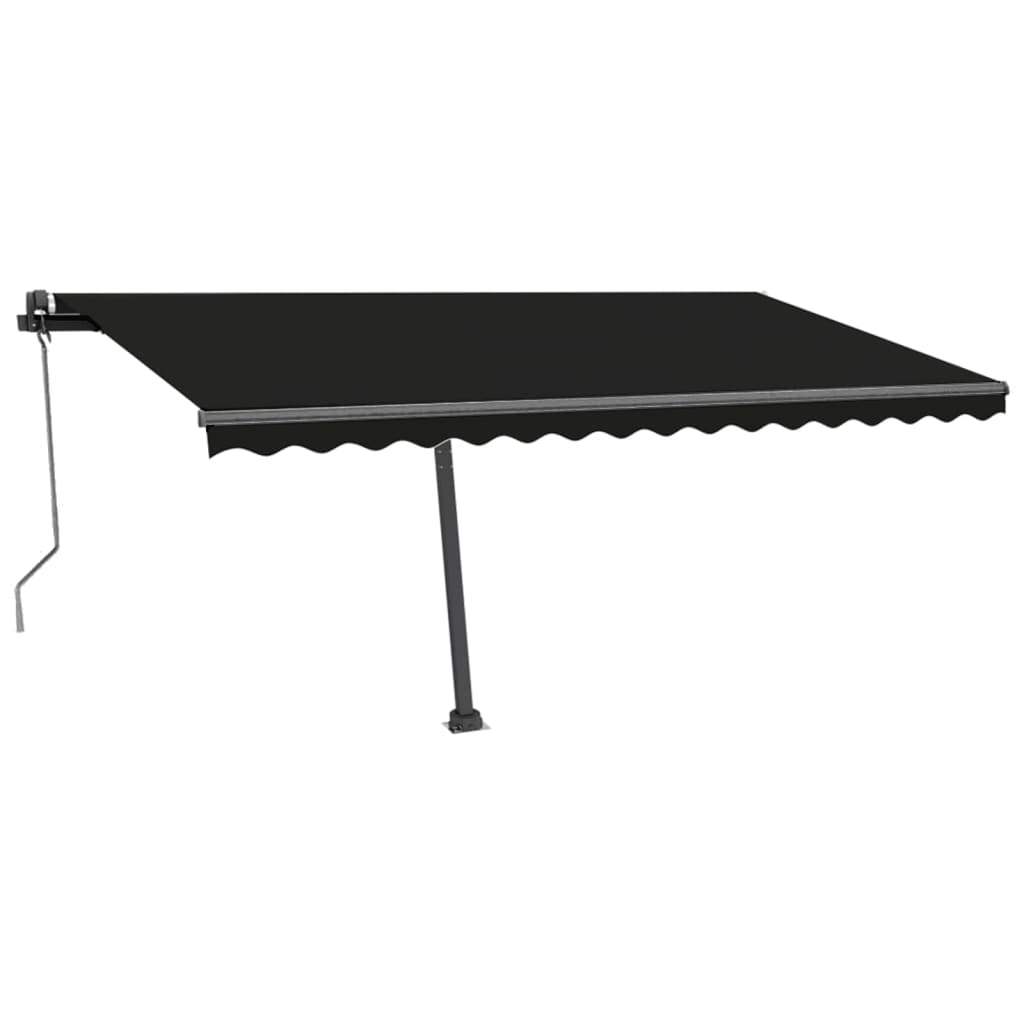 VidaXL Luifel automatisch met LED en windsensor 400x300 cm antraciet