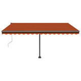 VidaXL Luifel vrijstaand automatisch 450x300 cm oranje en bruin