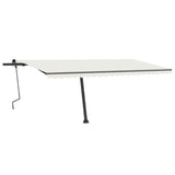 VidaXL Luifel vrijstaand handmatig uittrekbaar 500x300 cm crèmekleurig