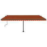 VidaXL Luifel vrijstaand handmatig uittrekbaar 500x300 cm oranje bruin