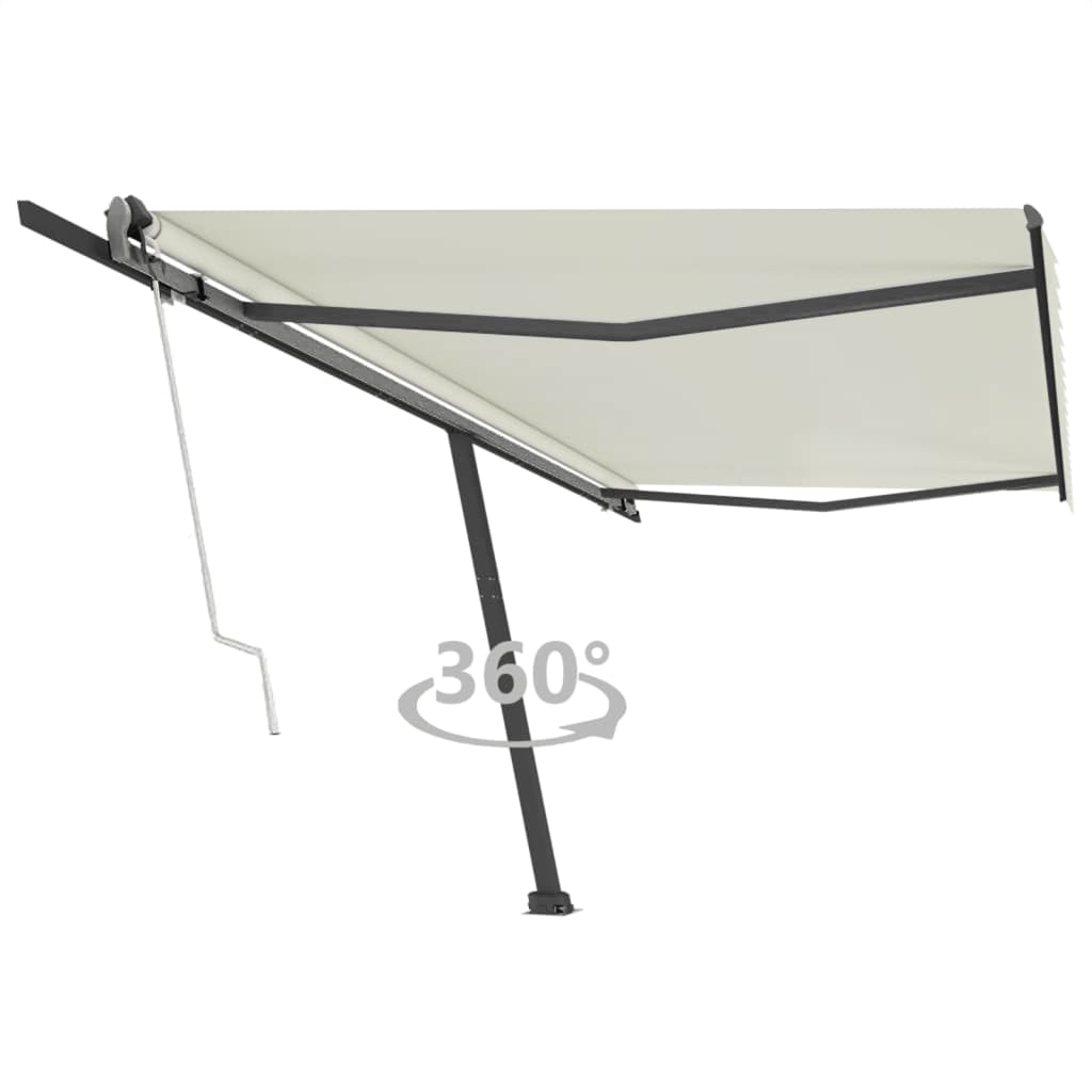 VidaXL Luifel vrijstaand automatisch 500x300 cm crèmekleurig