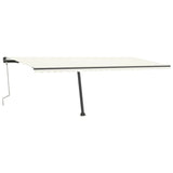 VidaXL Luifel handmatig uittrekbaar met LED 600x300 cm crèmekleurig