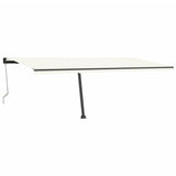 VidaXL Luifel automatisch met LED en windsensor 600x300 cm crèmekleur