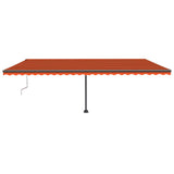 VidaXL Luifel automatisch met LED windsensor 600x300 cm oranje bruin