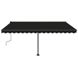 VidaXL Luifel vrijstaand handmatig uittrekbaar 400x350 cm antraciet