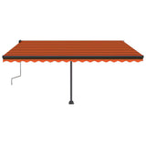 VidaXL Luifel vrijstaand handmatig uittrekbaar 400x350 cm oranje bruin