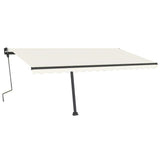 VidaXL Luifel vrijstaand handmatig uittrekbaar 450x350 cm crèmekleurig