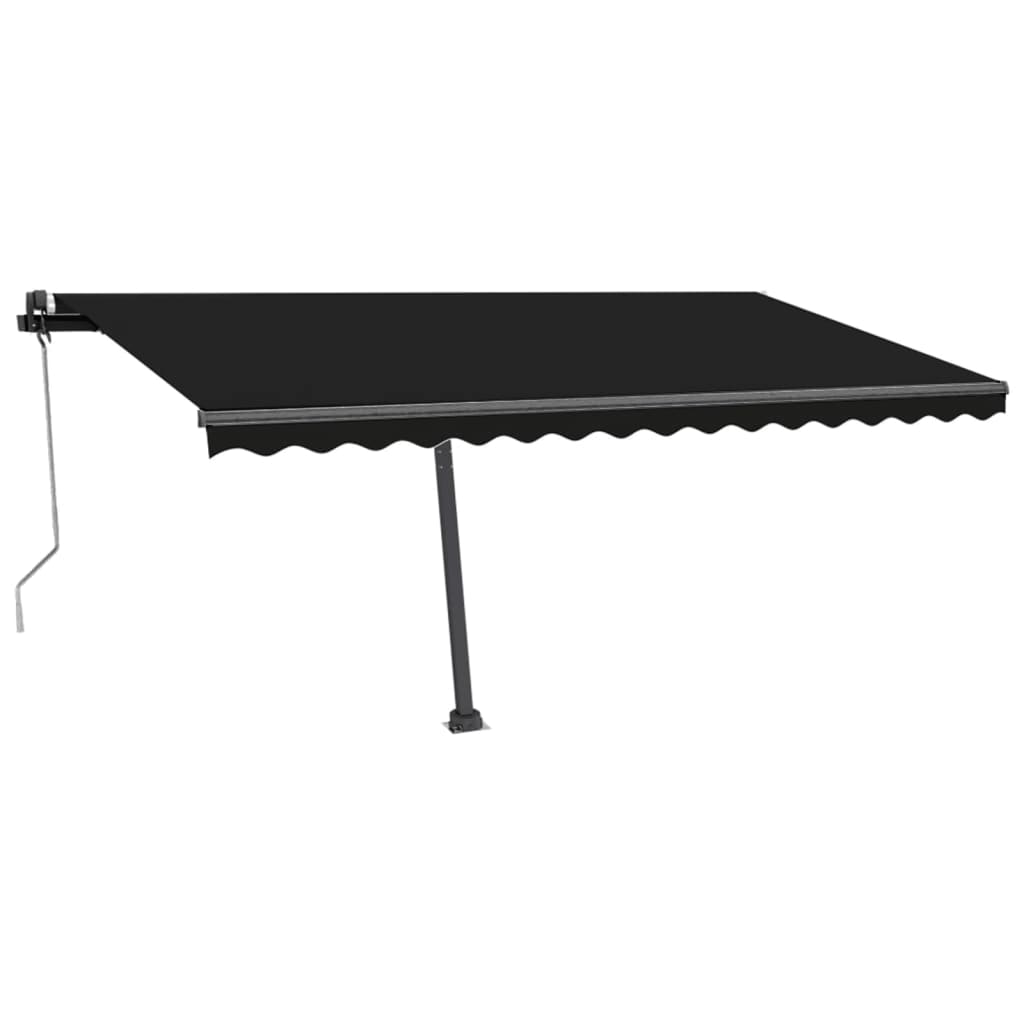 VidaXL Luifel automatisch met LED en windsensor 450x350 cm antraciet