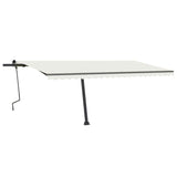 VidaXL Luifel vrijstaand handmatig uittrekbaar 500x350 cm crèmekleurig