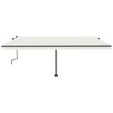 VidaXL Luifel vrijstaand handmatig uittrekbaar 500x350 cm crèmekleurig