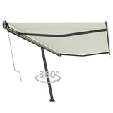 VidaXL Luifel vrijstaand automatisch 500x350 cm crèmekleurig