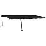 VidaXL Luifel handmatig uittrekbaar met LED 600x350 cm antracietkleur