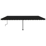 VidaXL Luifel handmatig uittrekbaar met LED 600x350 cm antracietkleur