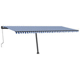 VidaXL Luifel vrijstaand automatisch 600x350 cm blauw en wit