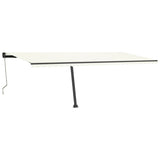 VidaXL Luifel automatisch met LED en windsensor 600x350 cm crèmekleur