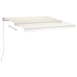 VidaXL Luifel automatisch met LED en windsensor 4,5x3 m crèmekleurig