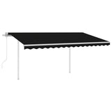 VidaXL Luifel automatisch met LED en windsensor 4,5x3 m antracietkleur
