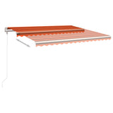 VidaXL Luifel automatisch uittrekbaar met palen 4x3,5 m oranje bruin