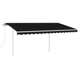VidaXL Luifel automatisch met LED en windsensor 4x3,5 m antraciet