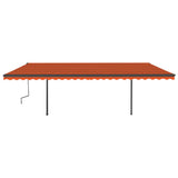 VidaXL Luifel automatisch met LED en windsensor 6x3 m oranje en bruin