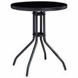 Vidaxl 3-delige bistroset zwart en atracietkleurig