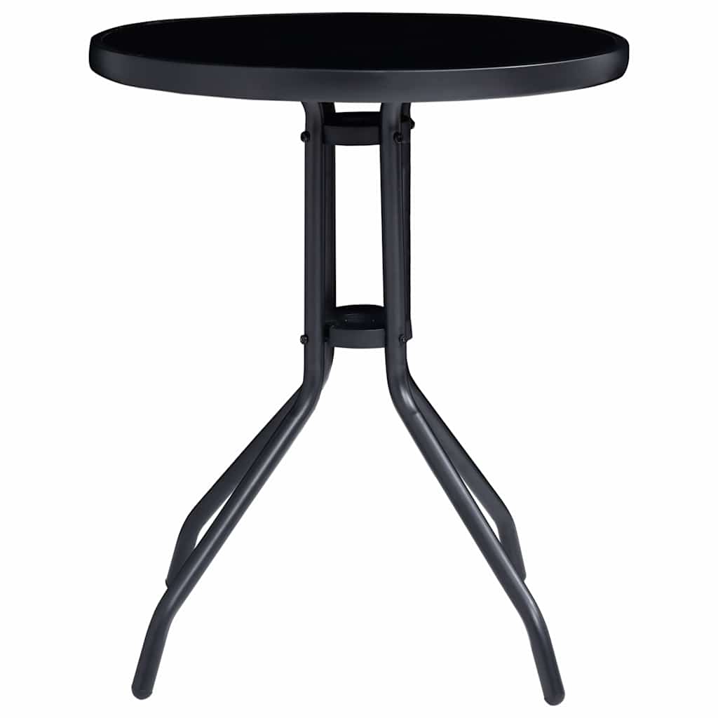 Vidaxl 3-delige bistroset zwart en atracietkleurig