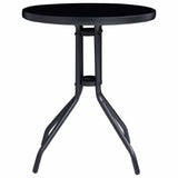 Vidaxl 3-delige bistroset zwart en atracietkleurig