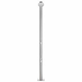 Vidaxl buitendouche met bruine basis 220 cm roestvrij staal