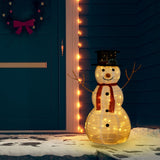 Vidaxl decoratieve sneeuwpop led 90 cm luxe stof