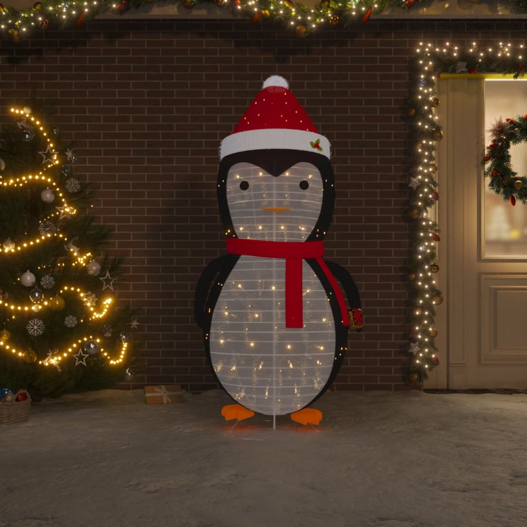 Vidaxl kerstpinguïn decoratief led 180 cm luxe stof