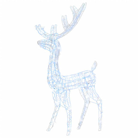Vidaxl kerstversiering rendier 140 led's koudwit 120 cm acryl