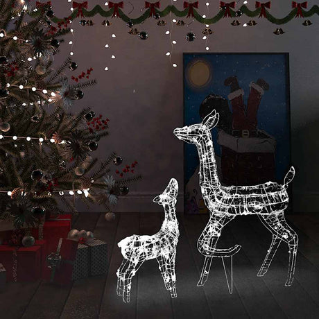 Vidaxl kerstversiering rendierfamilie 160 led's koudwit acryl