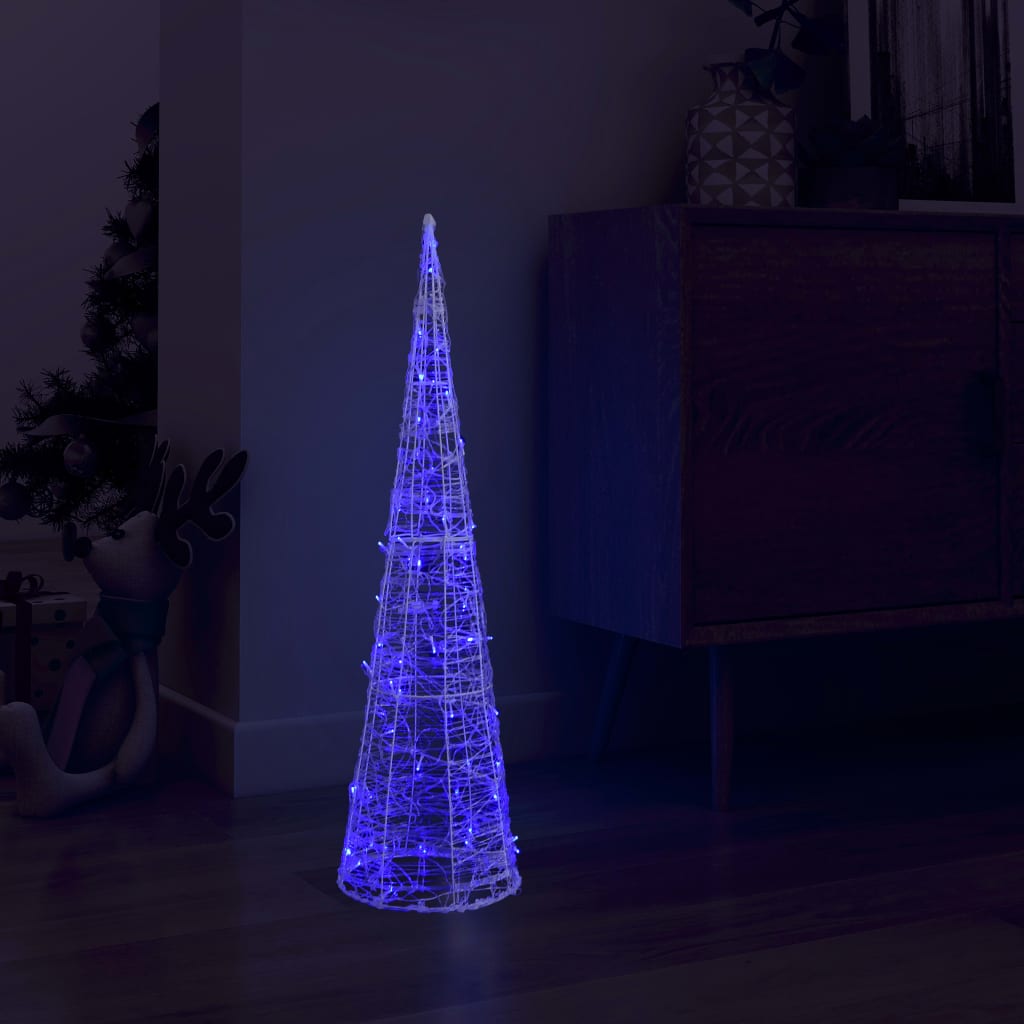 Vidaxl lichtkegel decoratief led blauw 90 cm acryl