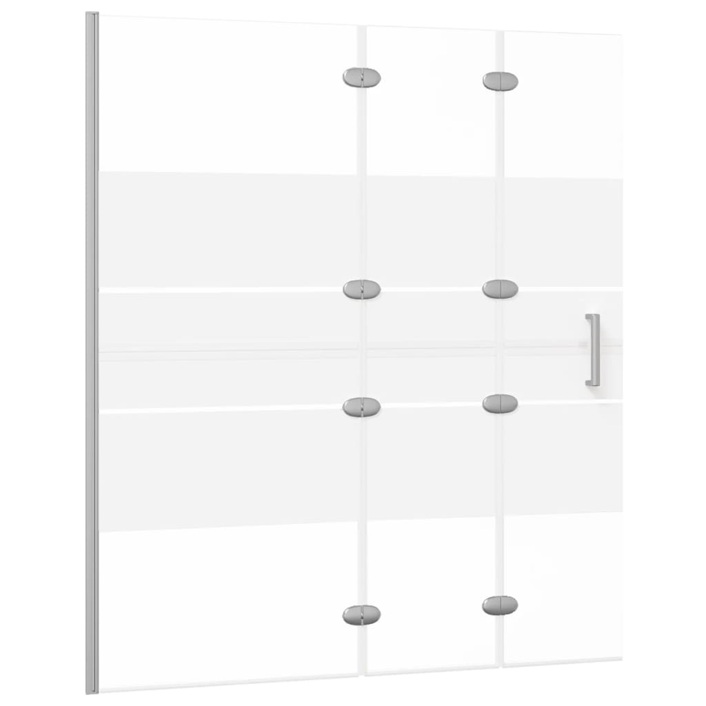 Vidaxl douchewand inklapbaar 120x140 cm esg wit