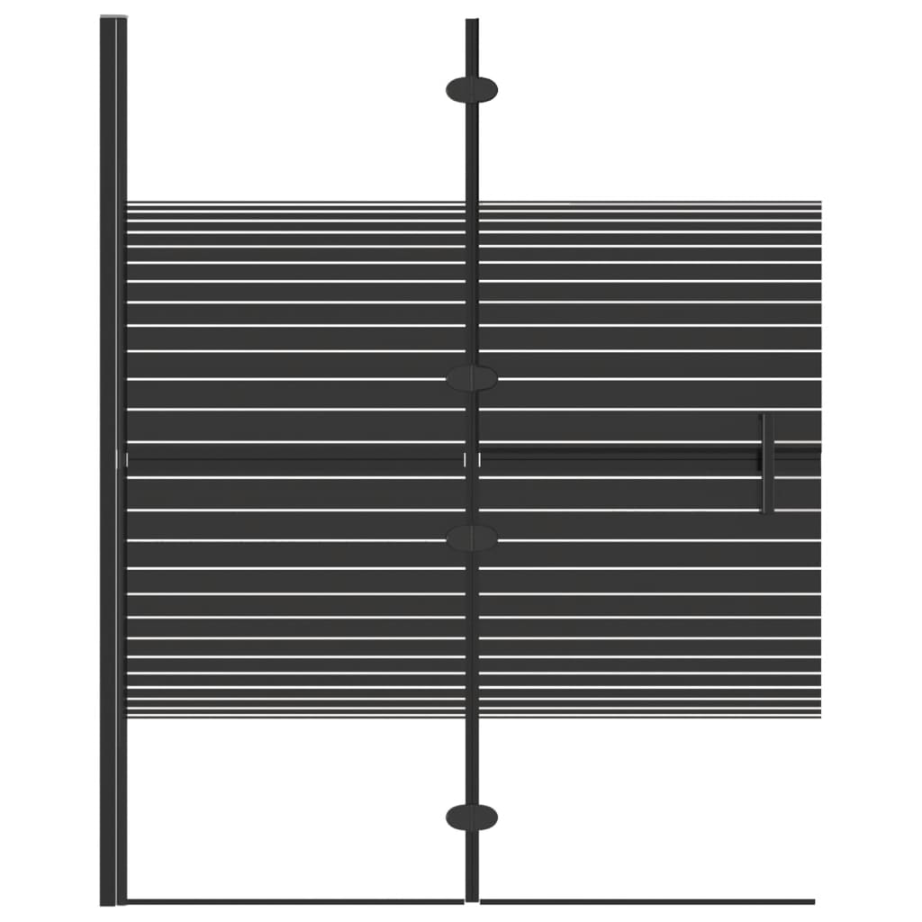 VidaXL Douchewand inklapbaar 100x140 cm ESG zwart